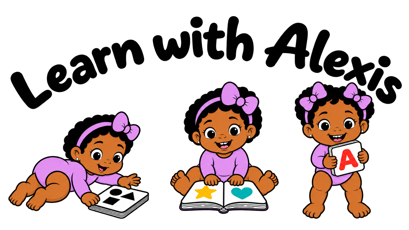 Learn with Alexis Babies holding books
